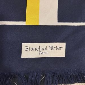 Bianchini Ferier Paris France for Jewel Case silk oblong vintage scarf